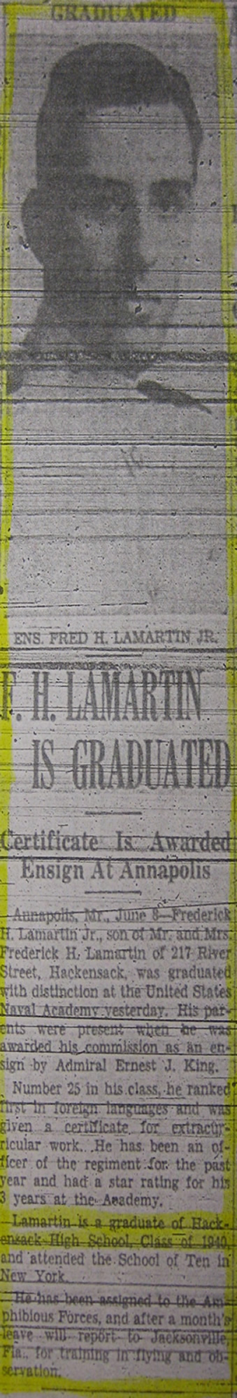 Frederick H. Lamartin Article